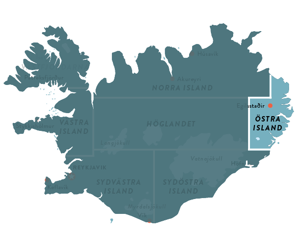  Østlige Island - Karta
