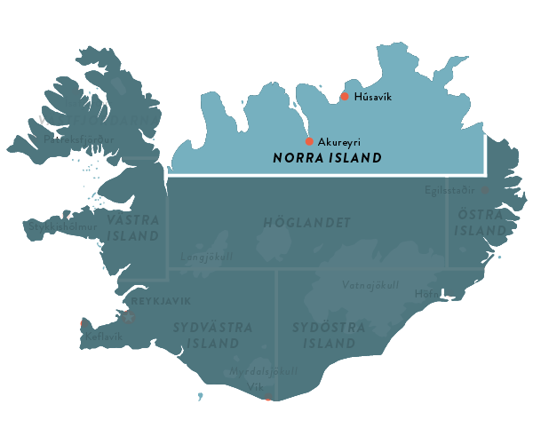 Norra Island - Karta