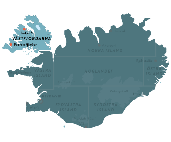 Västfjordarna - Karta