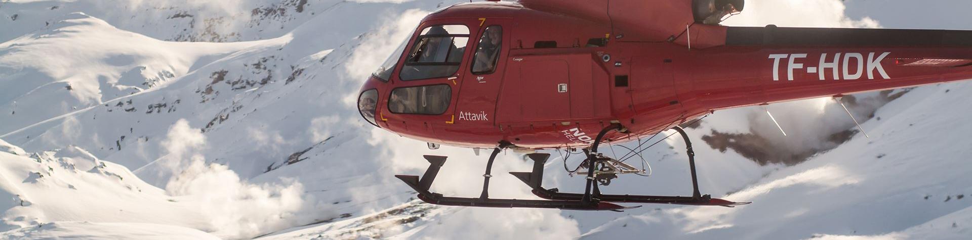 Helikoptertur over geotermiske landskaber